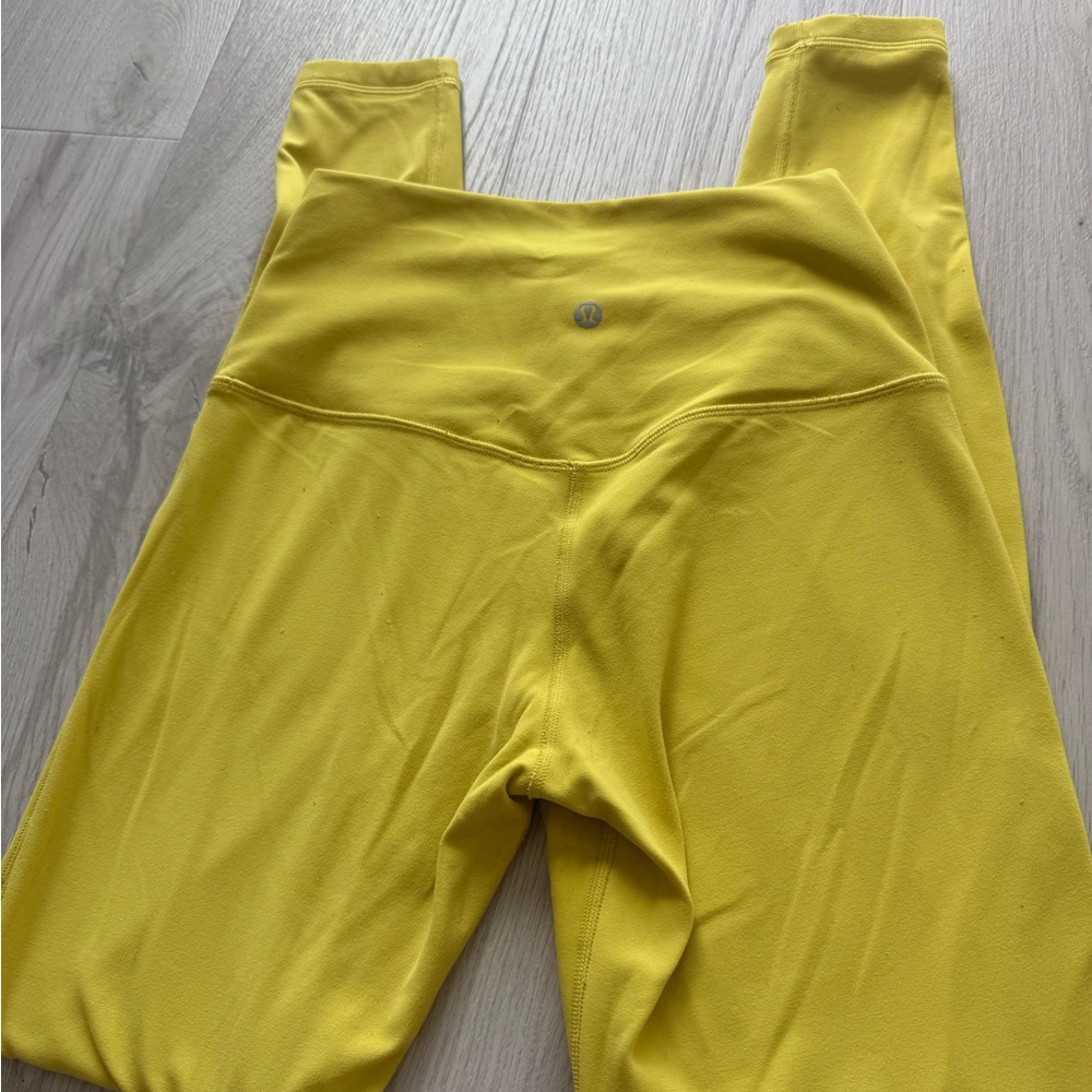 Bright Yellow High-Waist Leggings for Active Comfort - Picture 14 of 16